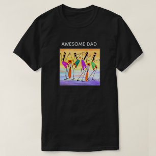 Hell, elegant, Ausdruck des Glücks, schwarz T-Shirt