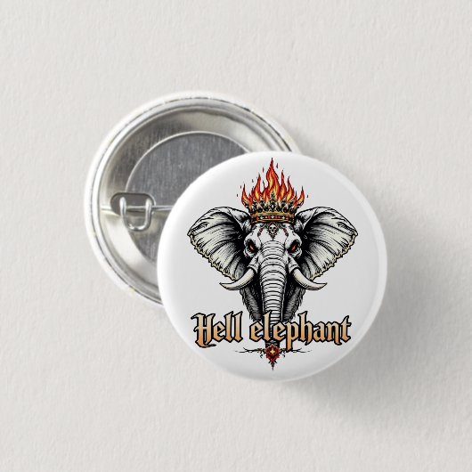 Hell Elephant Button (Vorne & Hinten)