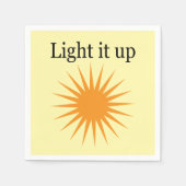 Hell es auf, gelb. serviette (Vorderseite)