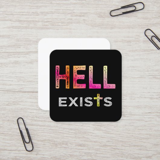 Hell existiert Business Card Quadratische Visitenkarte (Vorderseite/Rückseite Beispiel)
