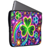 HELL FARBEN NEON SEHEN IRISCHE KLEEBLÄTTER LAPTOPSCHUTZHÜLLE (Vorne Rechts)