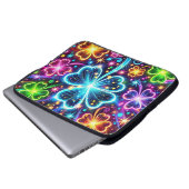HELL FARBEN NEON SEHEN IRISCHE KLEEBLÄTTER LAPTOPSCHUTZHÜLLE (Vorne Knopf)
