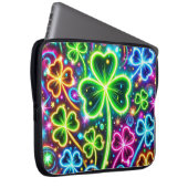 HELL FARBEN NEON SEHEN IRISCHE KLEEBLÄTTER LAPTOPSCHUTZHÜLLE (Vorne Rechts)