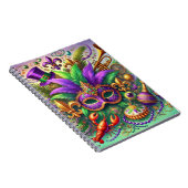 HELL FARBENE MARDI GRAS MASK HAT BEATHER NOTIZBLOCK (Rechte Seite)