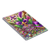 HELL FARBENE MARDI GRAS MASK HAT BEATHER NOTIZBLOCK (Rechte Seite)