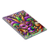 HELL FARBENE MARDI GRAS MASK HAT BEATHER NOTIZBLOCK (Rechte Seite)