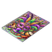 HELL FARBENE MARDI GRAS MASK HAT BEATHER NOTIZBLOCK (Linke Seite)