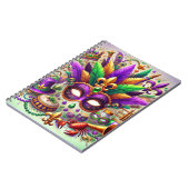 HELL FARBENE MARDI GRAS MASK HAT BEATHER NOTIZBLOCK (Linke Seite)