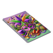 HELL FARBENE MARDI GRAS MASK HAT BEATHER NOTIZBLOCK (Rechte Seite)