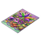 HELL FARBENE MARDI GRAS MASK HAT BEATHER NOTIZBLOCK (Linke Seite)