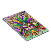 HELL FARBENE MARDI GRAS MASK HAT BEATHER NOTIZBLOCK (Rechte Seite)