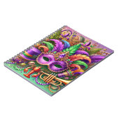 HELL FARBENE MARDI GRAS MASK HAT BEATHER NOTIZBLOCK (Linke Seite)