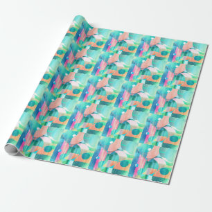 Hell, farbenfroh geometrisch Abstrakt Geschenkpapier