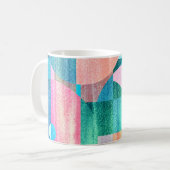 Hell, farbenfroh geometrisch Abstrakt Kaffeetasse (Vorderseite Links)