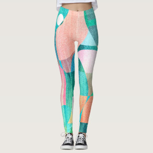 Hell, farbenfroh geometrisch Abstrakt Leggings