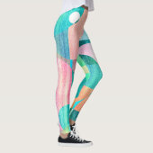 Hell, farbenfroh geometrisch Abstrakt Leggings (Rechts)