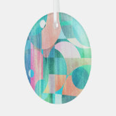 Hell, farbenfroh geometrisch Abstrakt Ornament Aus Glas (Vorderseite links)