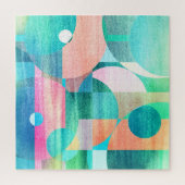 Hell, farbenfroh geometrisch Abstrakt Puzzle (Vertikal)