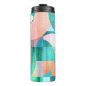 Hell, farbenfroh geometrisch Abstrakt Thermosbecher (Vorderseite)