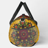 Hell farbenfroh Mandala Red Green auf Gold Duffle Bag (Rechts)
