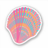 Hell farbenfroh Seashell Aufkleber (Vorderseite)