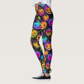 Hell, farbig Halloween Pumpkin Pattern Le Leggings (Links)