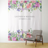 Hell farbige Blumen| Foto-Stand-Stütze Wandteppich (Beispiel)