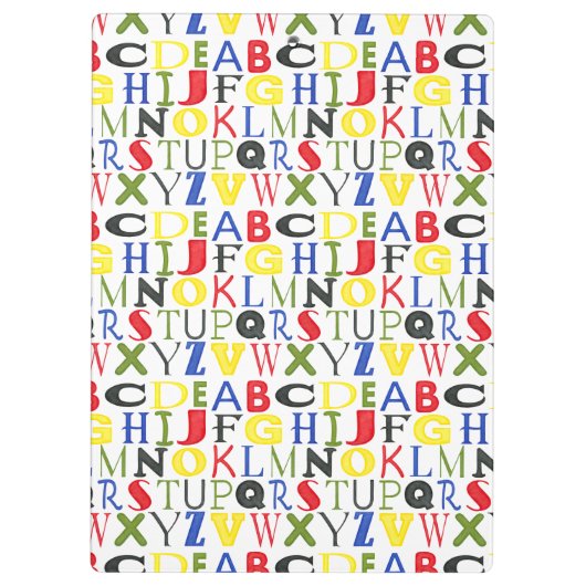 Hell farbige Buchstaben durch Megan Meagher Klemmbrett (Rückseite)