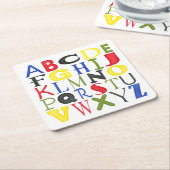 Hell farbige Buchstaben durch Megan Meagher Rechteckiger Pappuntersetzer (angewinkelt)