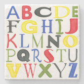 Hell farbige Buchstaben durch Megan Meagher Steinuntersetzer (Vorderseite)