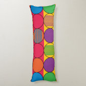 Hell farbige Kreise und Streifen Seitenschläferkissen (Rückseite (Vertikal))
