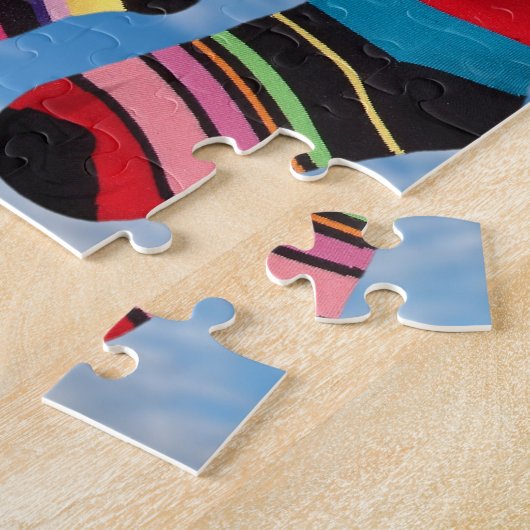 Hell farbige Socken Puzzle (Seite)
