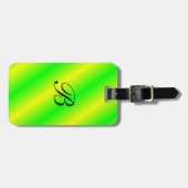 Hell farbiger mit Monogramm Gepäck-Umbau Gepäckanhänger (Vorderseite horizontal)