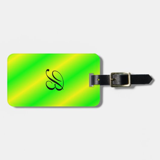 Hell farbiger mit Monogramm Gepäck-Umbau Gepäckanhänger (Vorderseite horizontal)