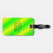 Hell farbiger mit Monogramm Gepäck-Umbau Gepäckanhänger (Rückseite horizontal)