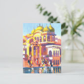 Hell farbiges Vintages Indien Postkarte (Stehend Vorderseite)