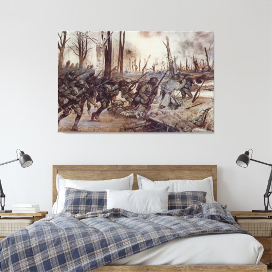 Hell Fighters from Harlem by H. Charles McBarron Leinwanddruck (Insitu (Schlafzimmer))