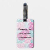 Hell-florales Muster 2 Gepäckanhänger (Rückseite vertikal)