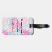 Hell-florales Muster 2 Gepäckanhänger (Rückseite horizontal)