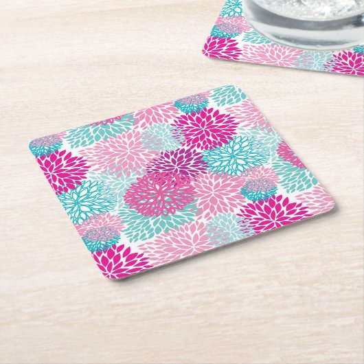 Hell-florales Muster 2 Rechteckiger Pappuntersetzer (angewinkelt)