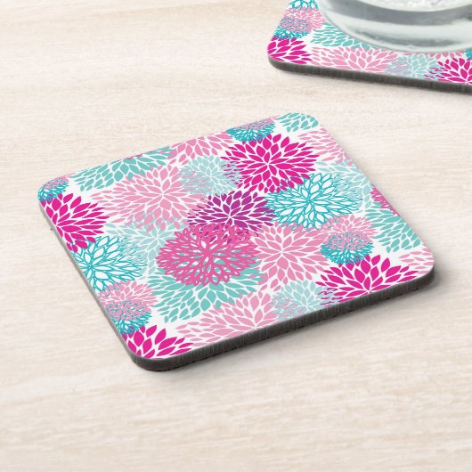 Hell-florales Muster 2 Untersetzer (Linke Seite)