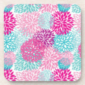 Hell-florales Muster 2 Untersetzer (Vorderseite)