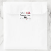HELL-FREEZES-on-ash-[Conver Runder Aufkleber (Tasche)