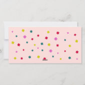 Hell & fröhlich frohe Weihnachten 3 Foto Rosa Rosa (Rückseite)