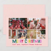 Hell & fröhlich frohe Weihnachten 6 Foto Rosa Rosa (Vorne/Hinten)