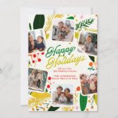 Hell & Fröhlich Modern Süß Fröhlich Feiertagskarte (Vorderseite)