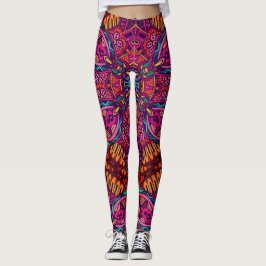 Hell Fun Floral Abstrakt Geometrie Leggings
