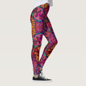 Hell Fun Floral Abstrakt Geometrie Leggings (Rechts)