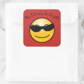 Hell Future Funny Emoji in Sonnenbrillen Sticker (Tasche)