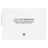 Hell Gate Bridge Frohe Weihnachtskarte (Rückseite Horizontal)